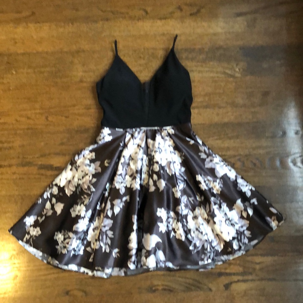 Satin Skirt Petticoat Floral Dress